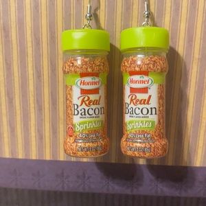 Mini Brands bacon bits earrings